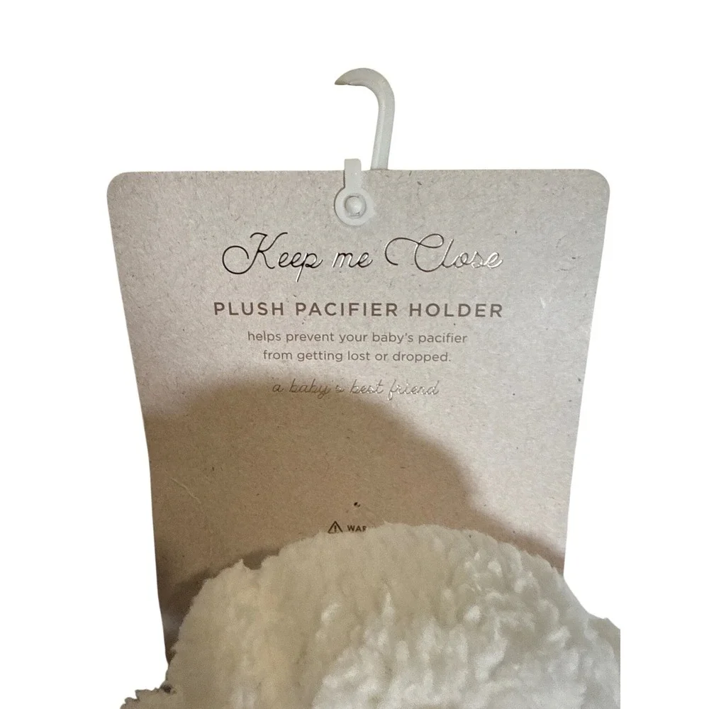 Keep‎ me Close Plush Pacifier Holder White Lamb Sheep LP-8007 New